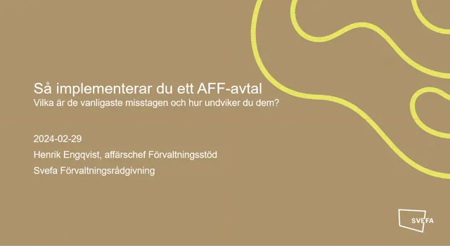 Startbild YT Så Implementerar Du AFF.
